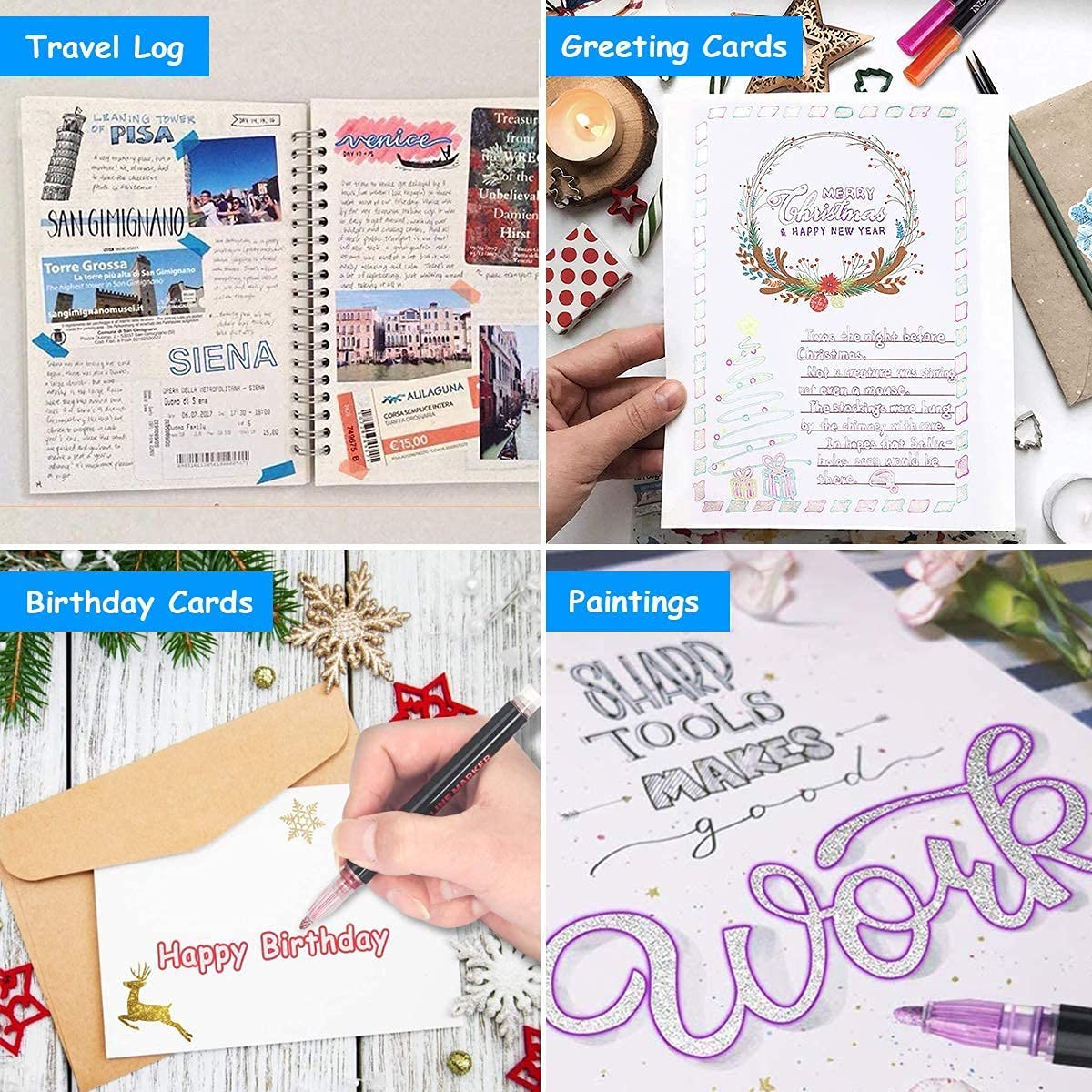 Metallic Outline Pens (Set of 12)