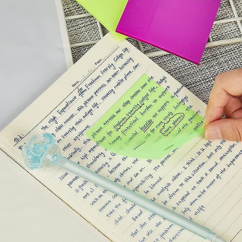 Colored Transparent Sticky Notes