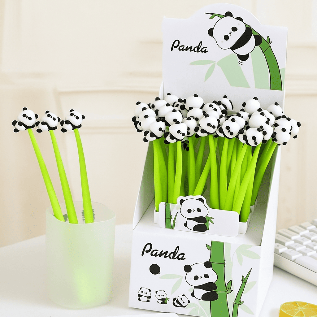 🐼 Cute Panda Pens | Wobble Head Gel Pens for Kids & Stationery Lovers