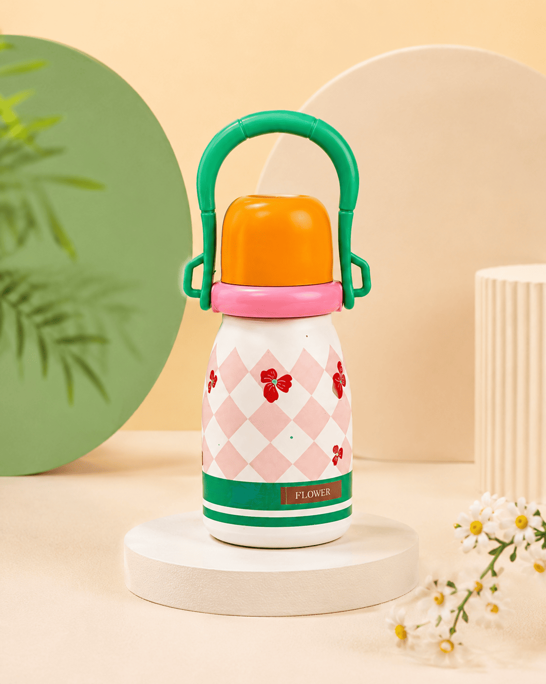 Cute Stainless Steel Kids Thermos Bottle with Handle | Insulated Water & Milk Flask for School & Travel