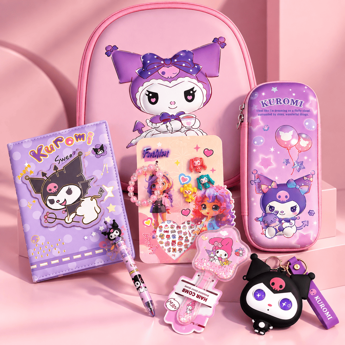 Big Kuromi Kawaii Stationery & Accessories Gift Set