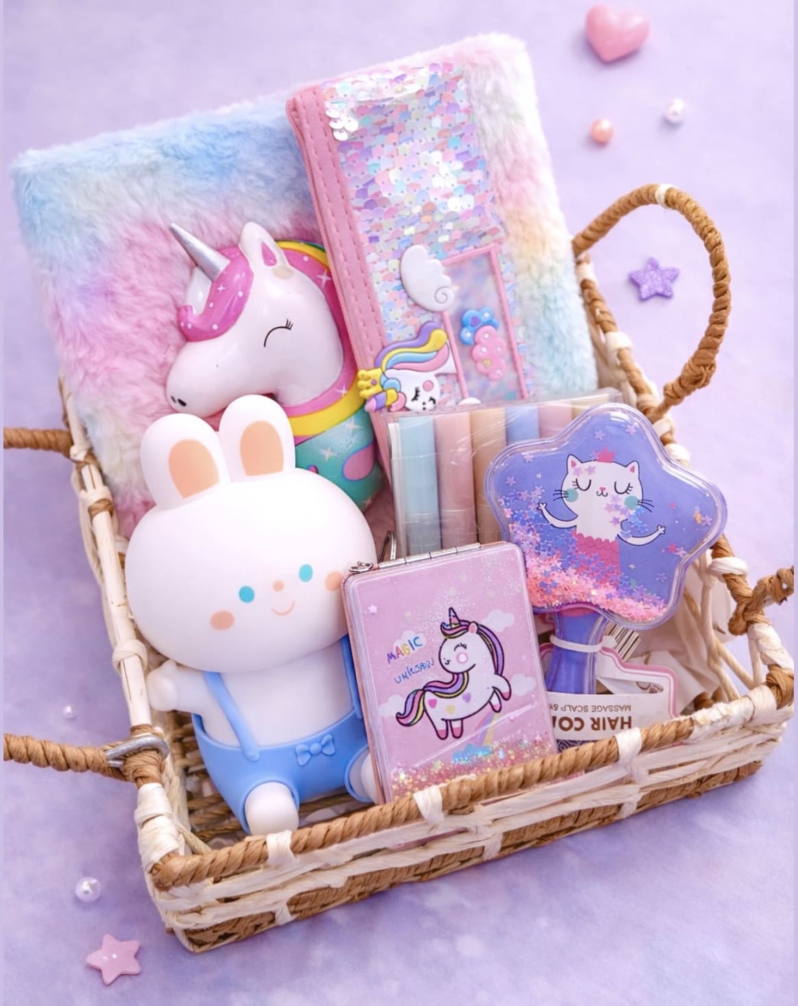 Adorable Giftbox-Cute Unicorn Pastel Stationery Gift Set