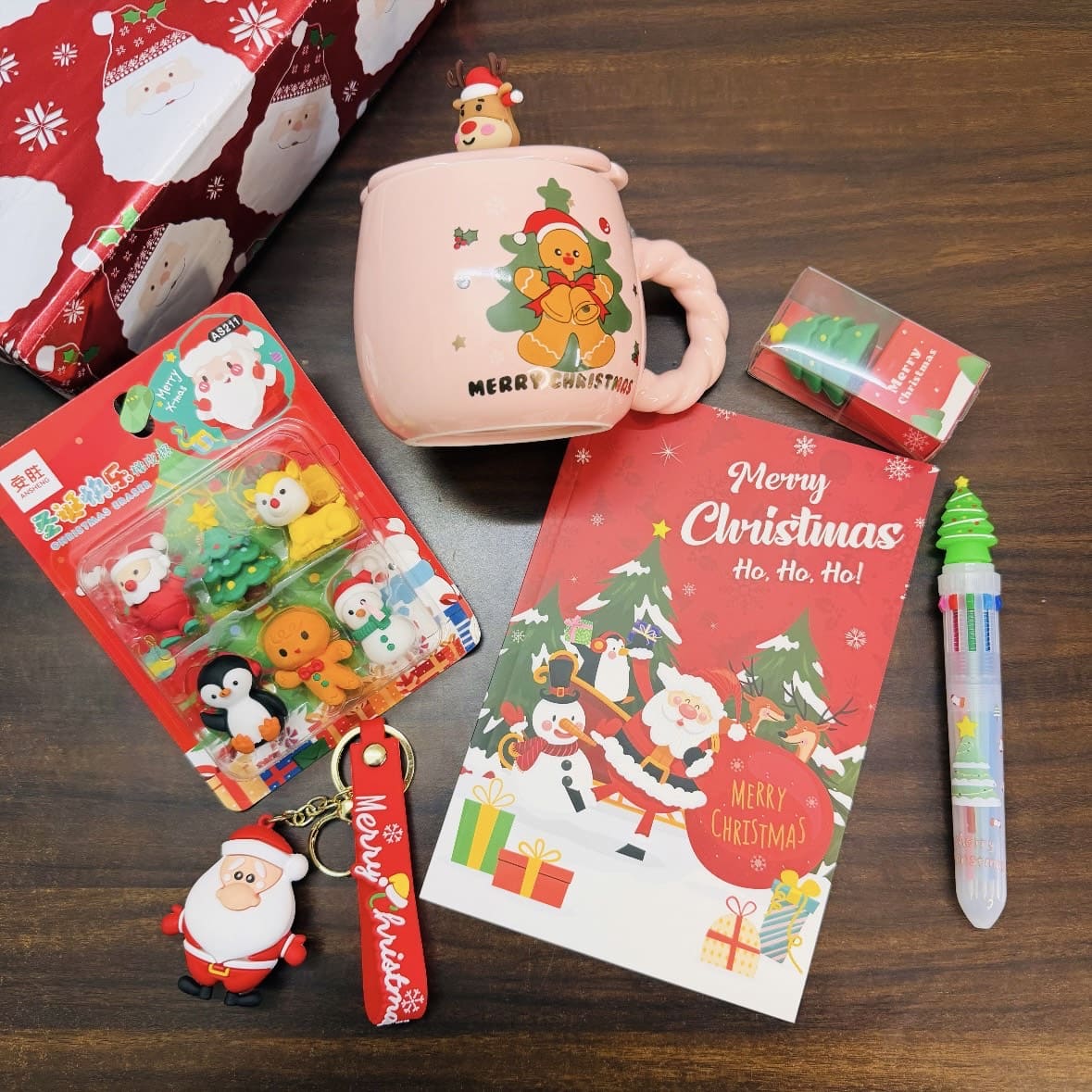 Christmas Gift Hamper – Cute Festive Stationery & Mug Set