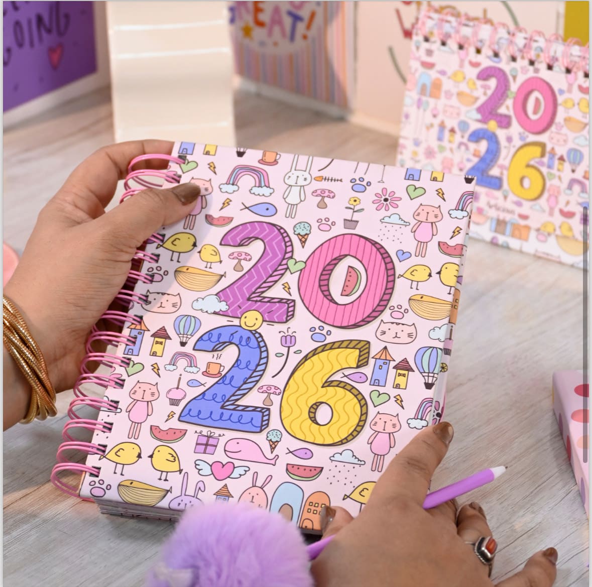2026 Planner Gift Box – Cute Stationery Set with Planner, Calendar & Stickers