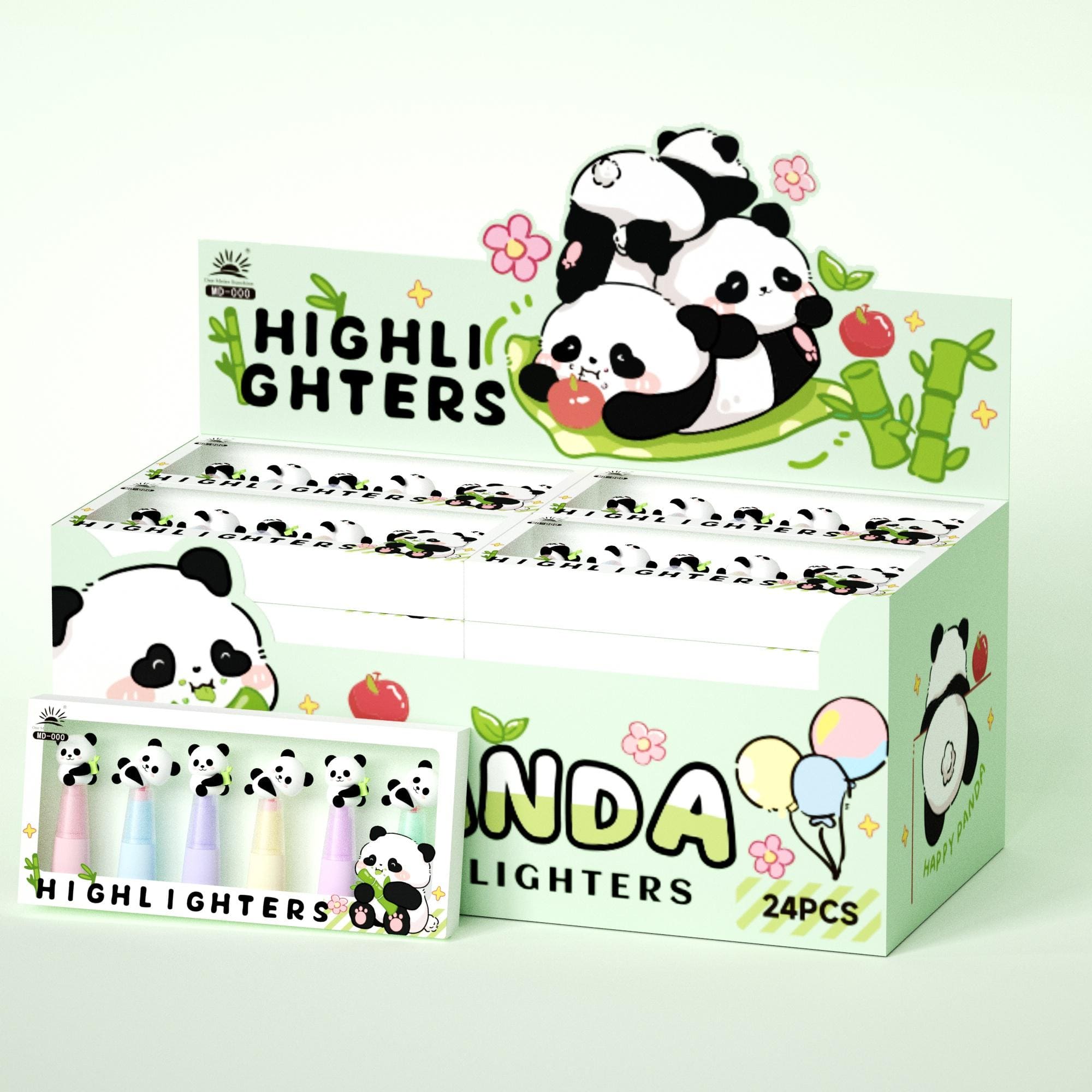 Panda Highlighters (Set of 6)