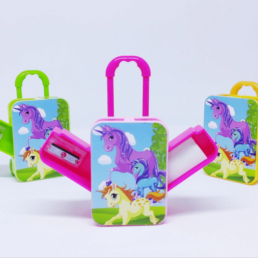 Unicorn Trolley Eraser Cum Sharpener
