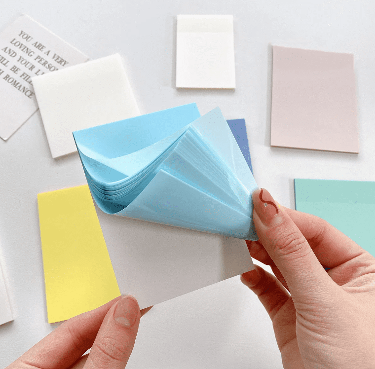 Colored Transparent Sticky Notes