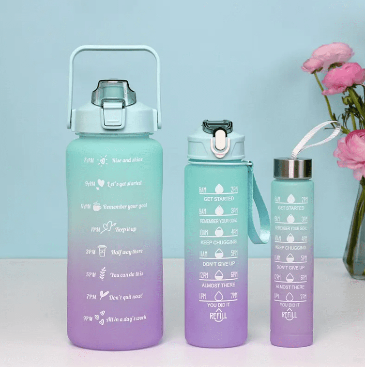 Motivational Jumbo Sipper Bottle Set with Stickers