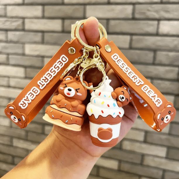 Bear Dessert Keychain