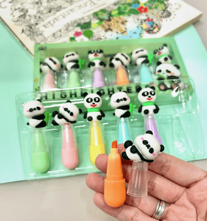 Panda Highlighters (Set of 6)