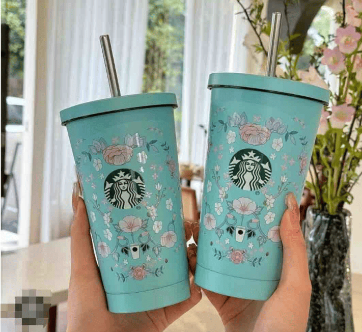 Pretty Starbucks Stainless Steel Sipper