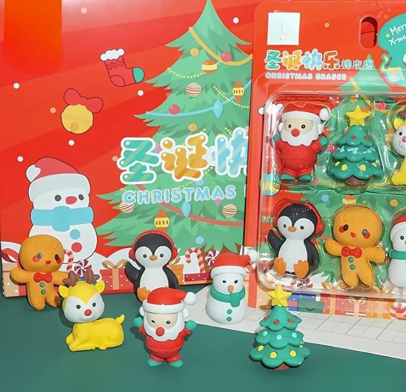 Christmas Eraser Set