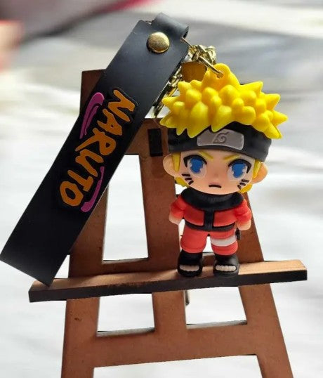 Naruto Anime Keychain | Cute Naruto Figure Keychain with Strap | Anime Accessories