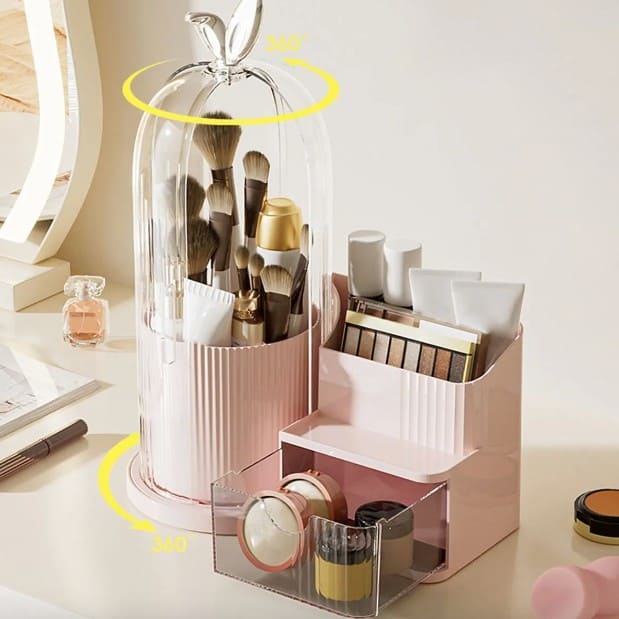 Luxury Makeup Organizer – Elegant Vanity Storage with Drawer
