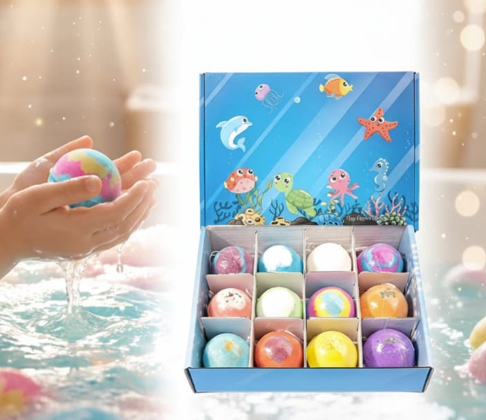 Bath Bombs for Kids with Surprise Toys Inside - Handmade Natural Safe Ingredients for Sensitive Skin
