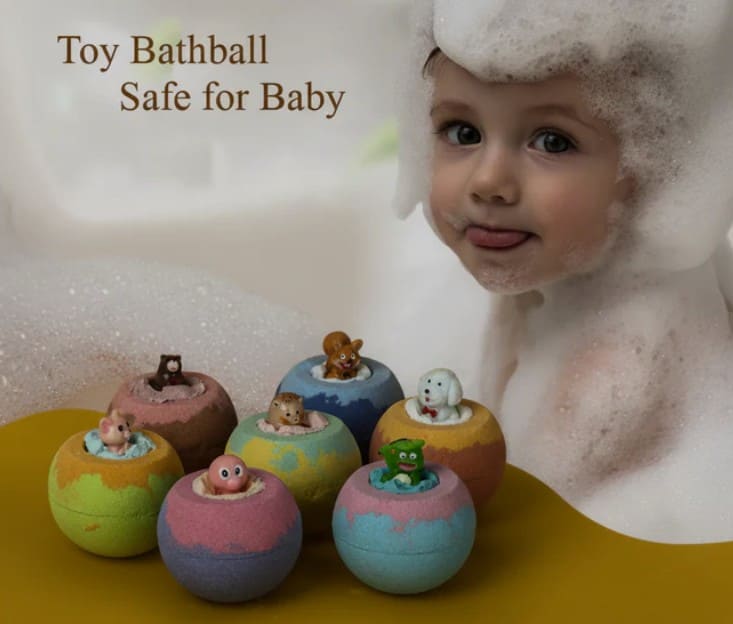 Bath Bombs for Kids with Surprise Toys Inside - Handmade Natural Safe Ingredients for Sensitive Skin