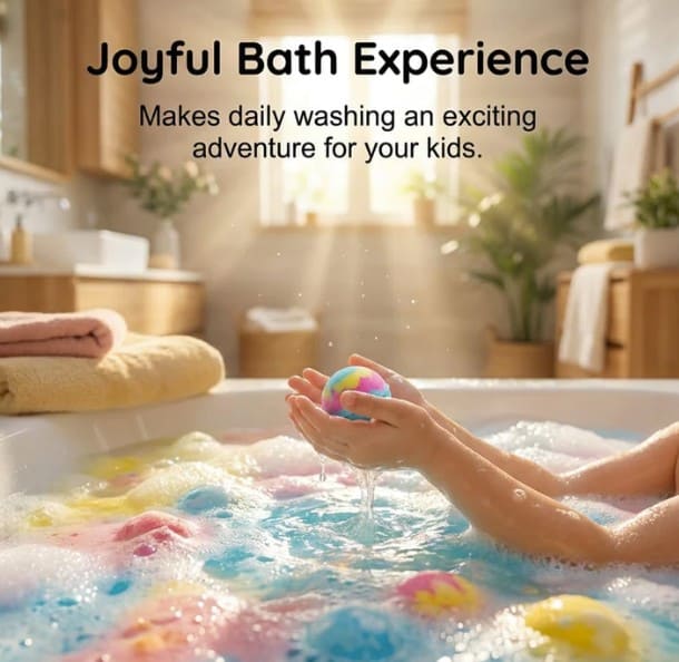 Bath Bombs for Kids with Surprise Toys Inside - Handmade Natural Safe Ingredients for Sensitive Skin