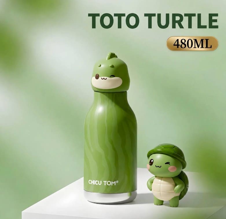 Cute Animal Stainless Steel Water Bottle – Insulated Kids Bottle