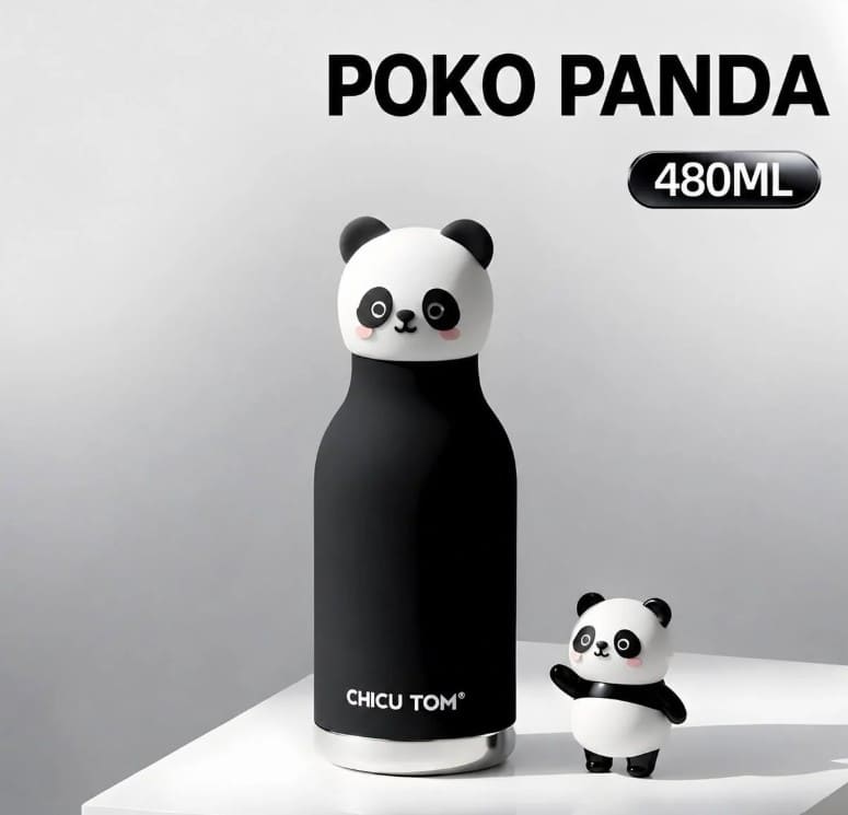Cute Animal Stainless Steel Water Bottle – Insulated Kids Bottle