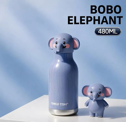 Cute Animal Stainless Steel Water Bottle – Insulated Kids Bottle