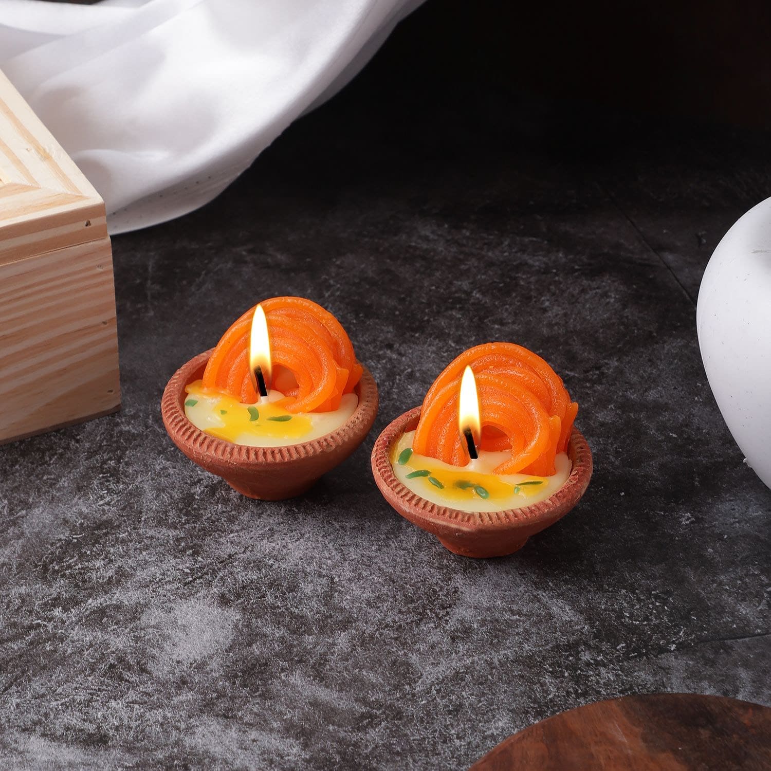 Jalebi Candle (Set of 2)