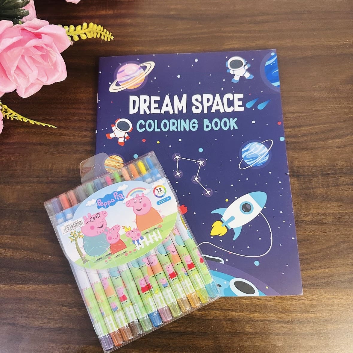 Space Coloring Book And Crayon Set