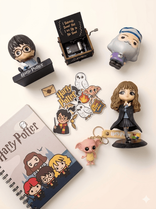 Magical Harry Potter Gift Set | Deluxe Hogwarts Stationery & Figure Basket