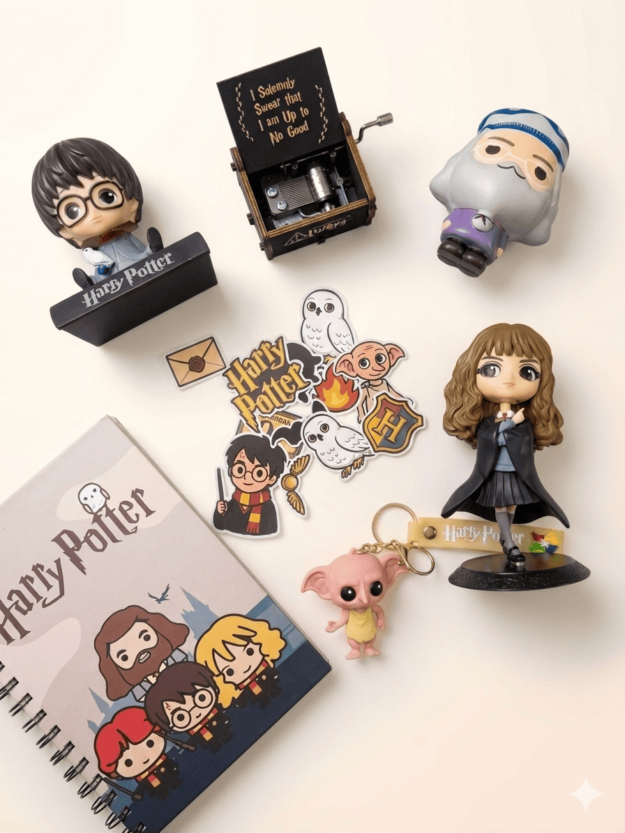 Magical Harry Potter Gift Set | Deluxe Hogwarts Stationery & Figure Basket