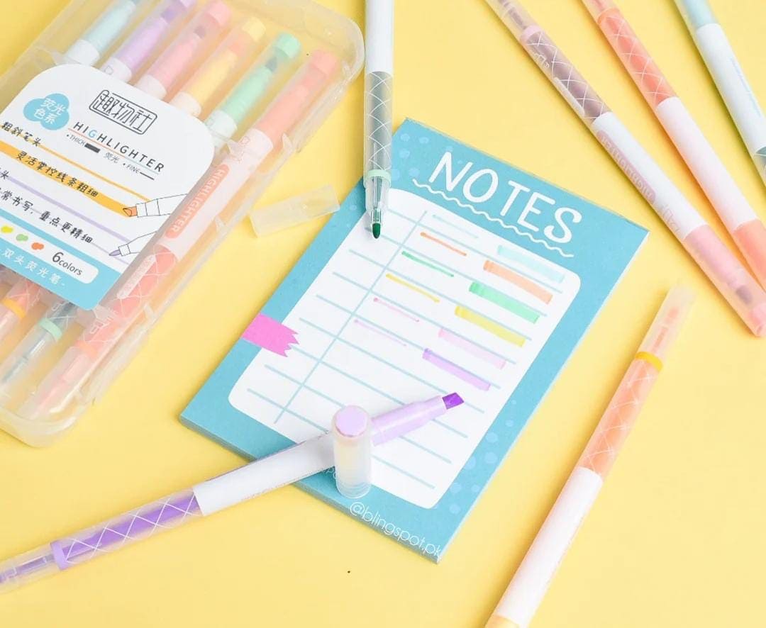 Candy Colored Dual Tip Highlighters