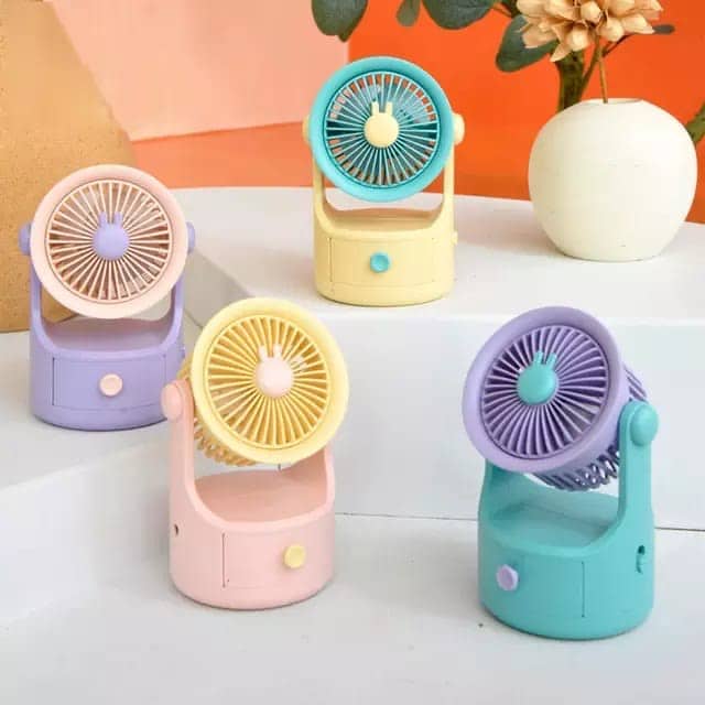 Cute Mini Fan with Drawer