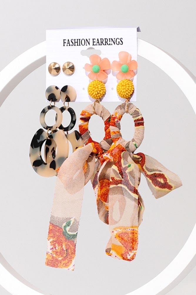 Boho Acrylic Colorful Earring Set