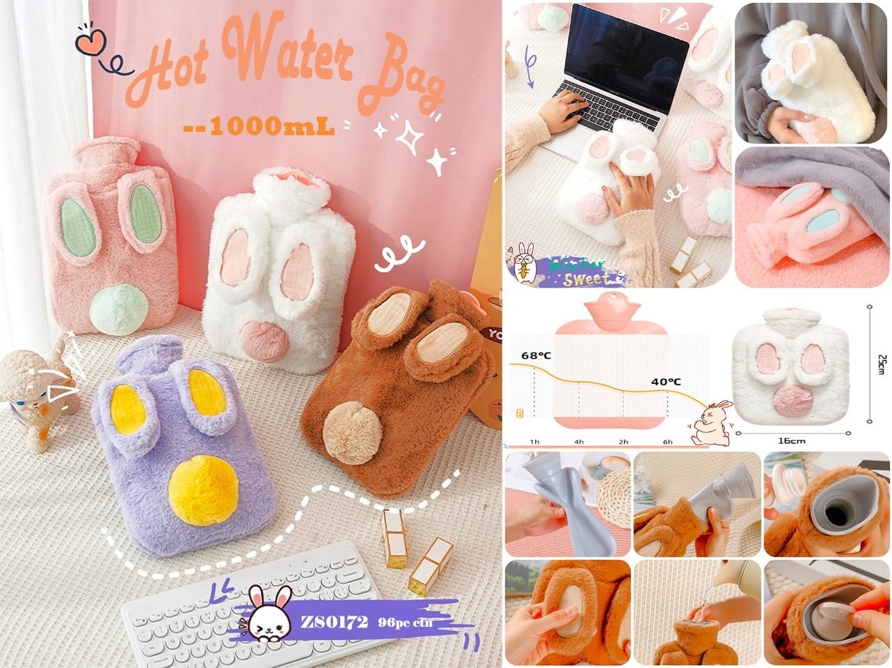Cute Bunny Hot Water Bag