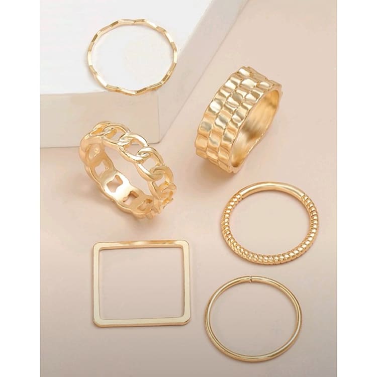 AESTHETIC RING SET-Gold