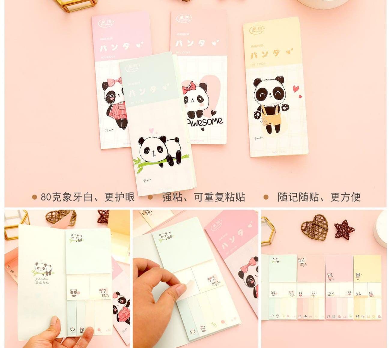 Cute Panda Sticky Notes Memo Pad