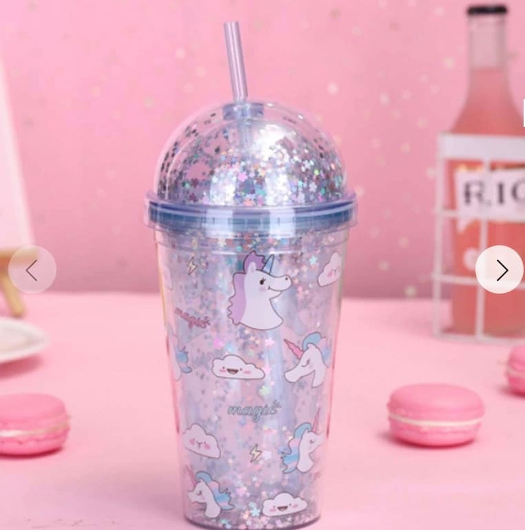 Cute Unicorn Sipper with straw