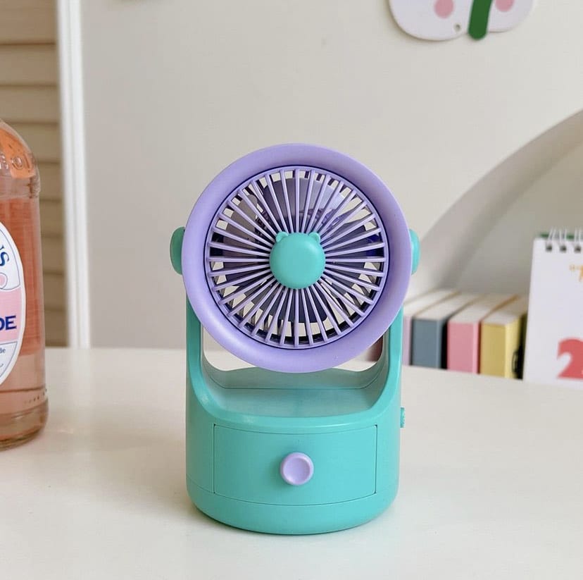 Cute Mini Fan with Drawer