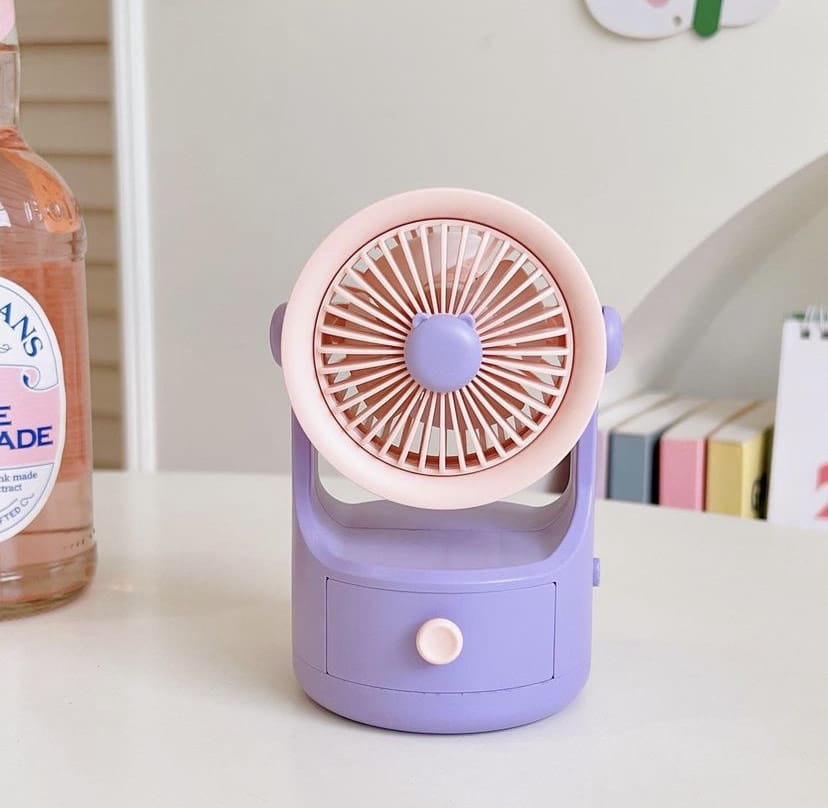 Cute Mini Fan with Drawer
