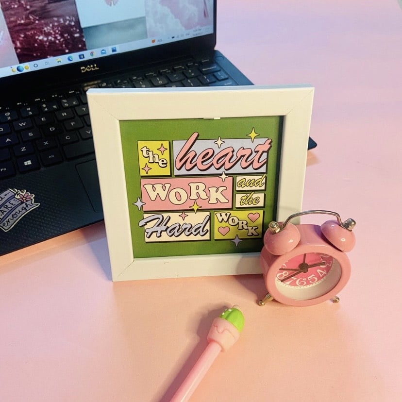 Heart work and Hard Work Wall frame