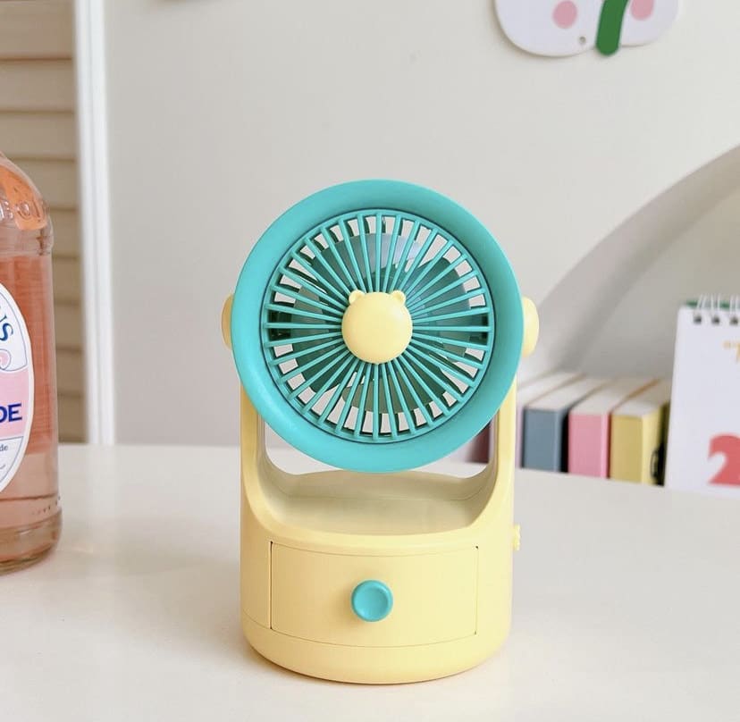 Cute Mini Fan with Drawer