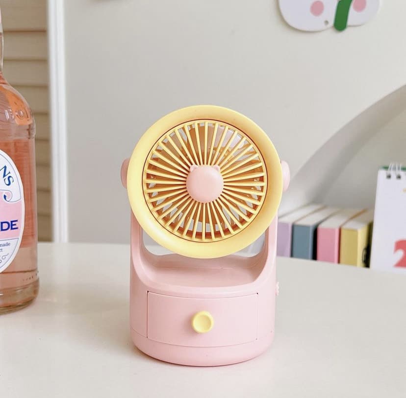 Cute Mini Fan with Drawer