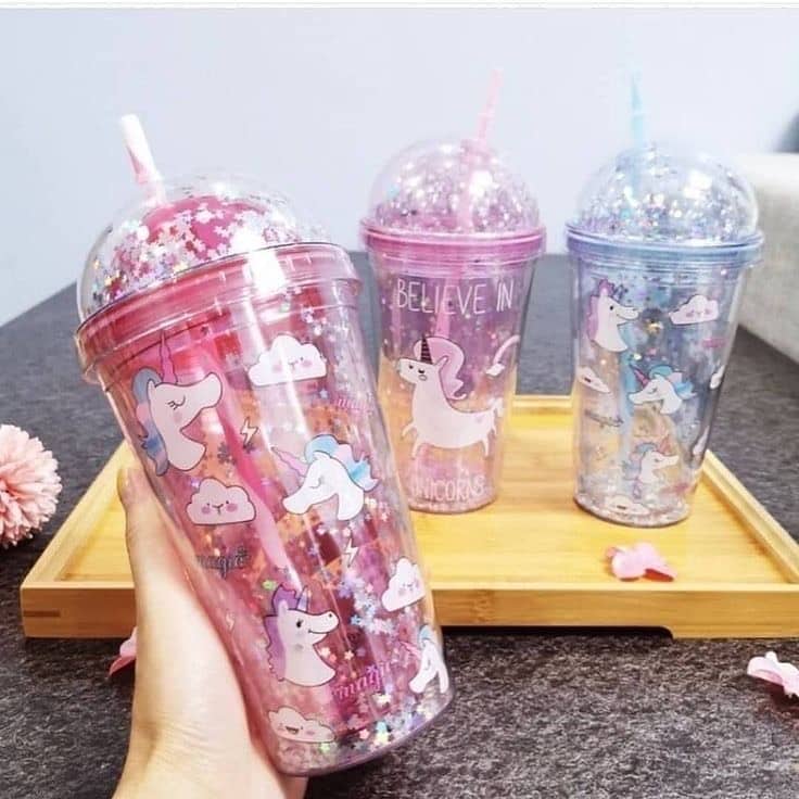 Cute Unicorn Sipper with straw