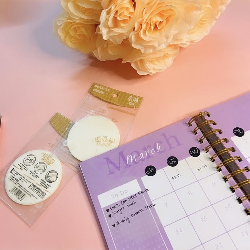 Aesthetic Transparent Sticky Notes