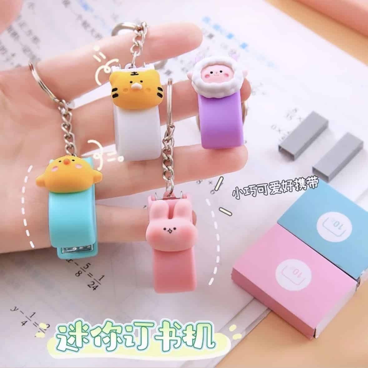 Mini Cute Stapler Keychain
