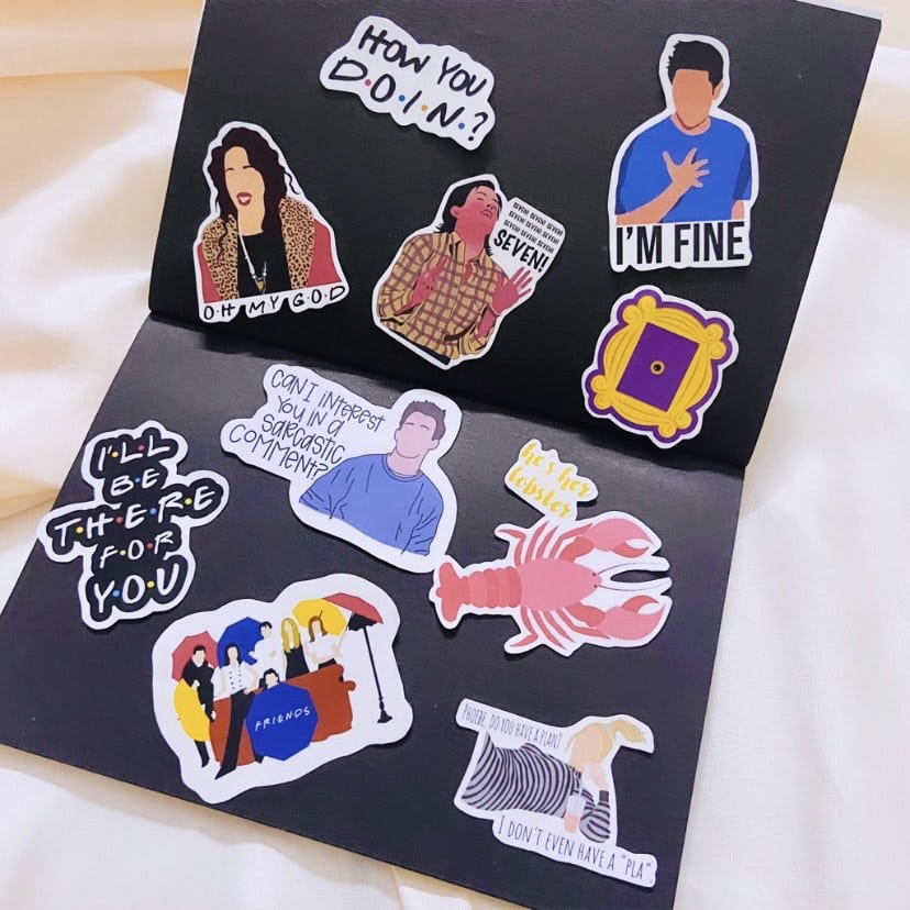 A Set of 10 F.R.I.E.N.D.S Stickers