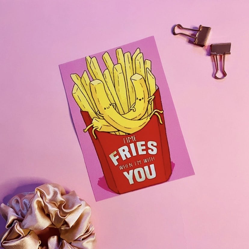 Time Fries postcard