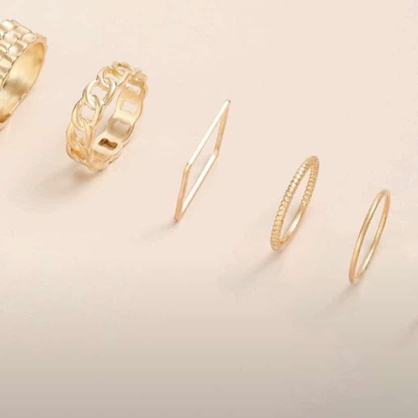 AESTHETIC RING SET-Gold