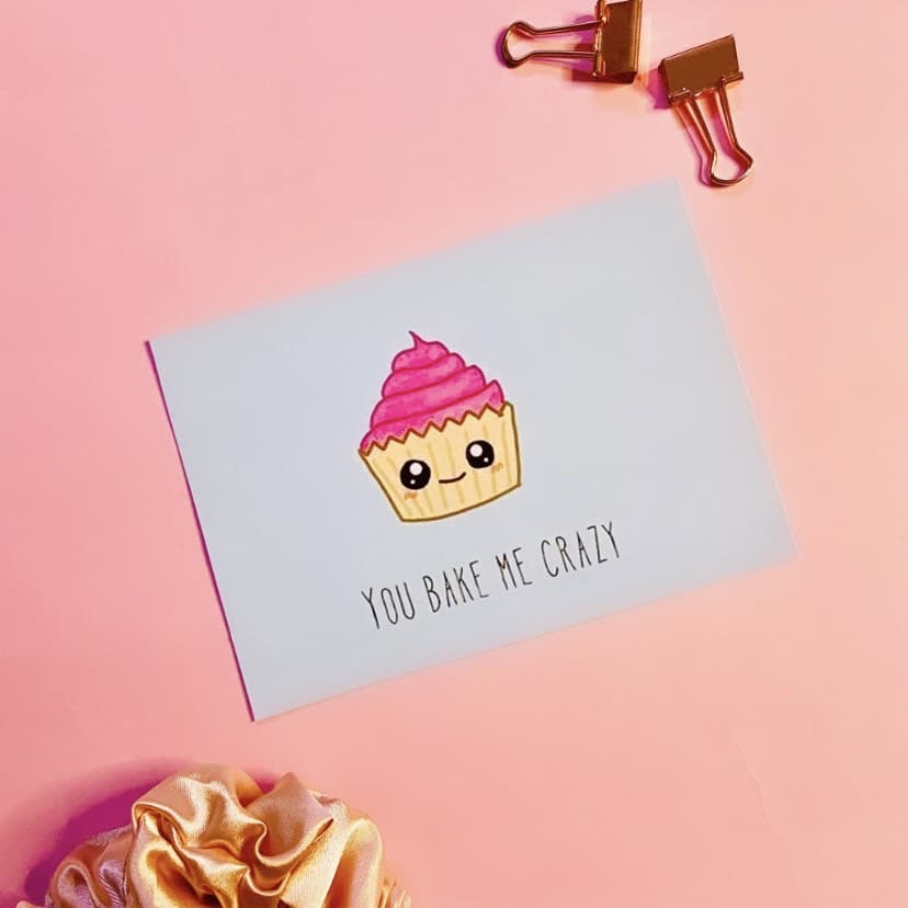 BAKE ME CRAZY POSTCARD