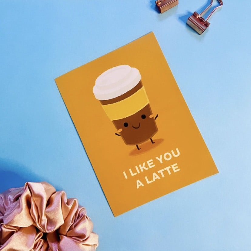 LIKE YOU A LATTE POSTCARD