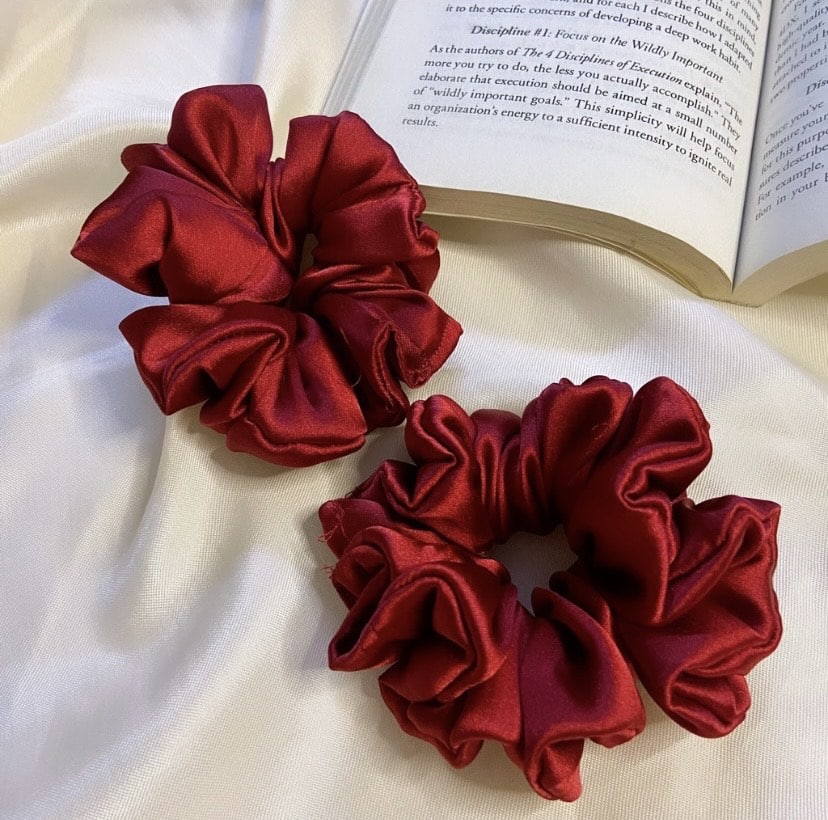 Crimson Red Scrunchie