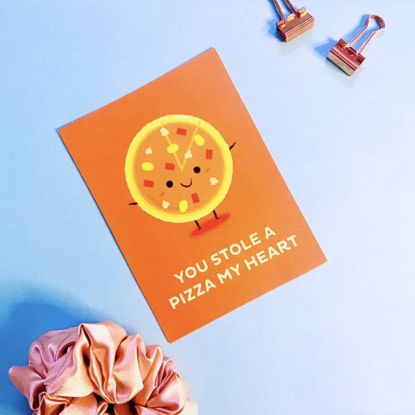 STOLE A PIZZA POSTCARD